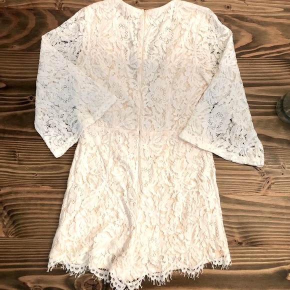 White Lace Romper - Picture 2 of 7